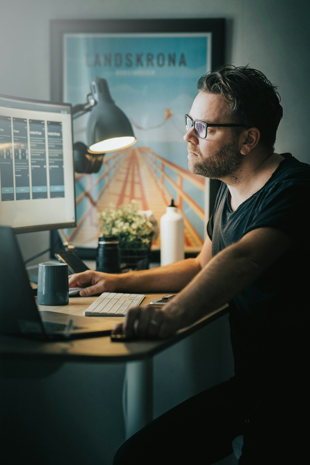 developer working remotely